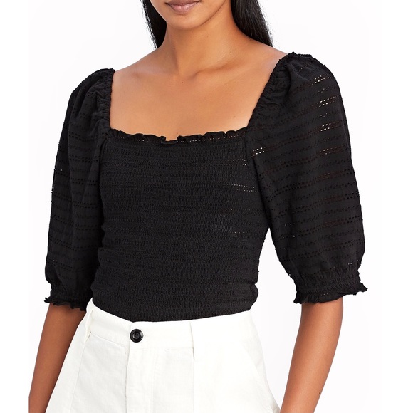 SAMSOE Tops - NEW SAMSØE SAMSØE BLACK SMOCKED TOP